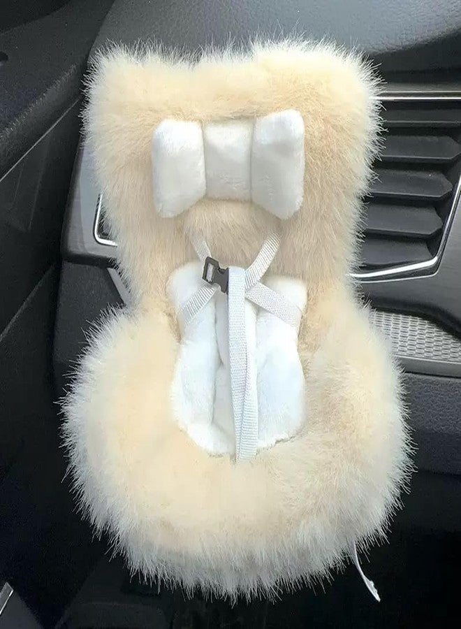 Ezcora Accessories for 10-17cm Dolls, Doll Car Seat with Clip onto Car Air Vent, Includes Seat Leg for Desktop Display (Beige) - Image 1